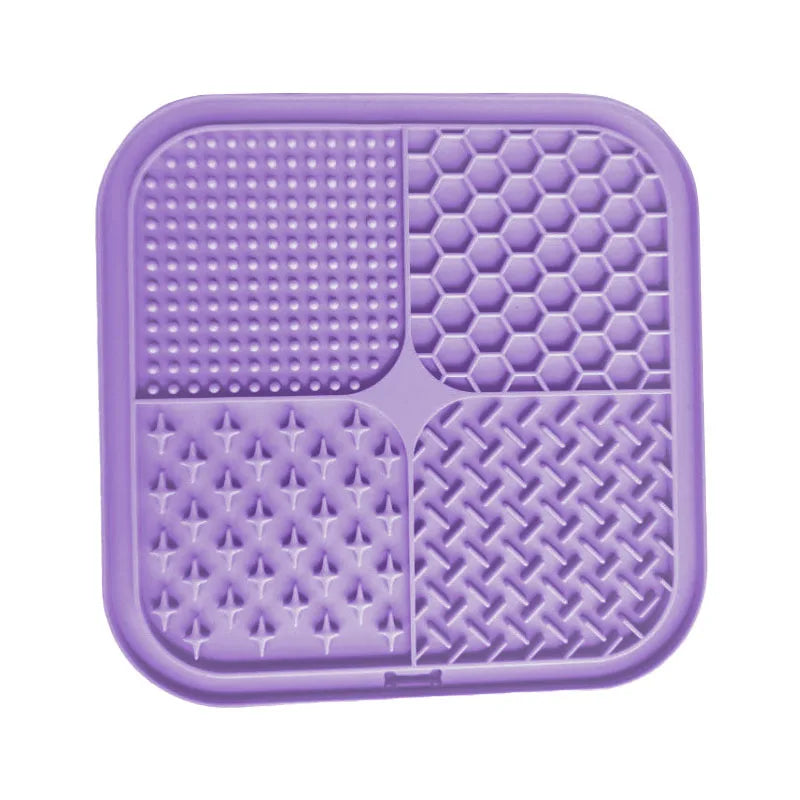 Calming Lick Mat for Dogs & Cats — Food Grade Silicone, Slow Feeder with Suction Cups