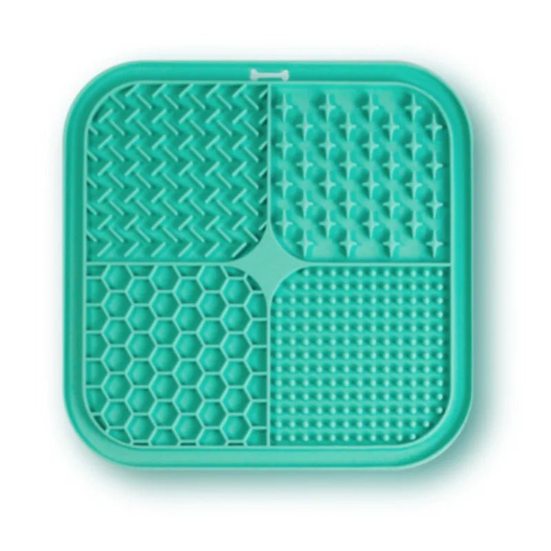 Calming Lick Mat for Dogs & Cats — Food Grade Silicone, Slow Feeder with Suction Cups